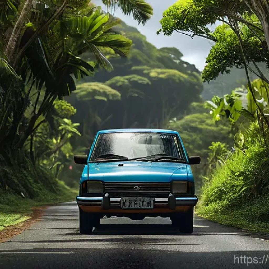 바누아투에서 흔한 교통사고 유형 - Here are three detailed image prompts in English, designed to capture the essence of Vanuatu's unpre...