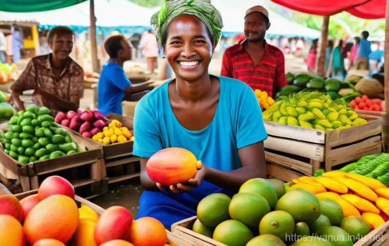 바누아투에서의 생활비 - A beautiful, serene aerial shot of Vanuatu's emerald green waters and white sand beaches, with lush ... 바누아투에서의 생활비 - A beautiful, serene aerial shot of Vanuatu's emerald green waters and white sand beaches, with lush ...